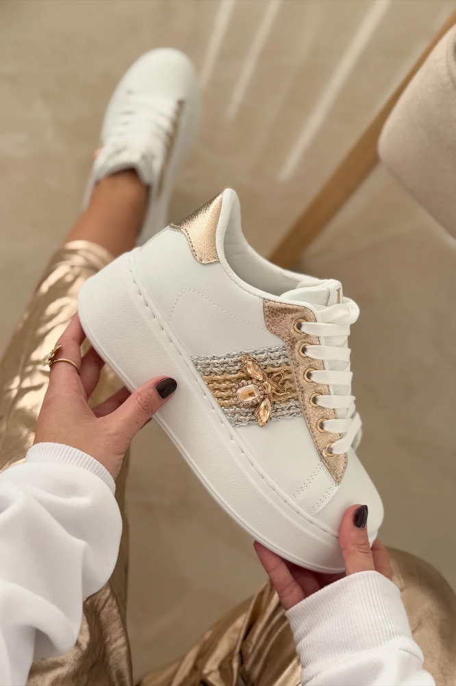 Crystal applique trainers Bee Royal