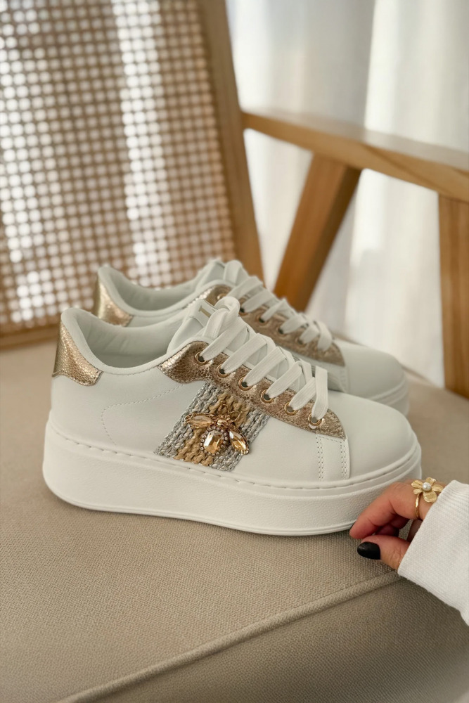 Crystal applique trainers Bee Royal