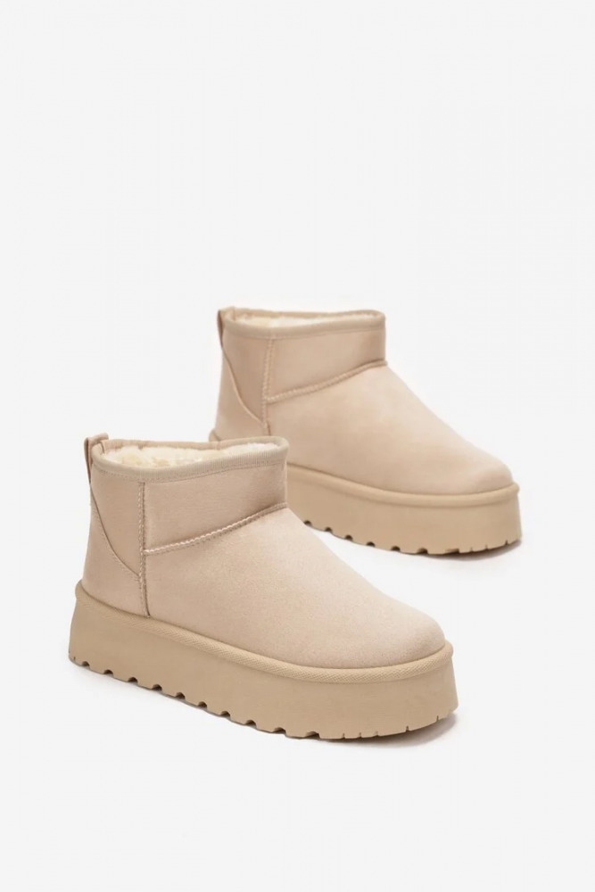 Scarpe Donna LIU JO Jane 01 Stivaletti Platform Imbottiti In Suede Color Cognac