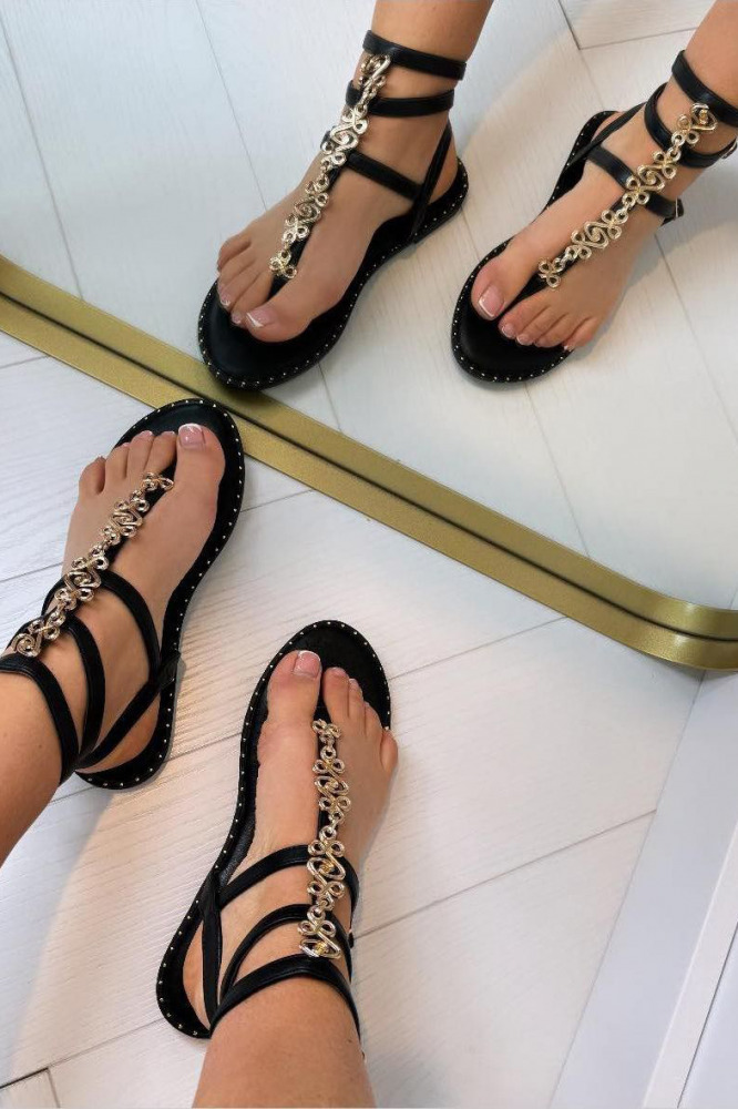 Embellished flat sandals Infinity