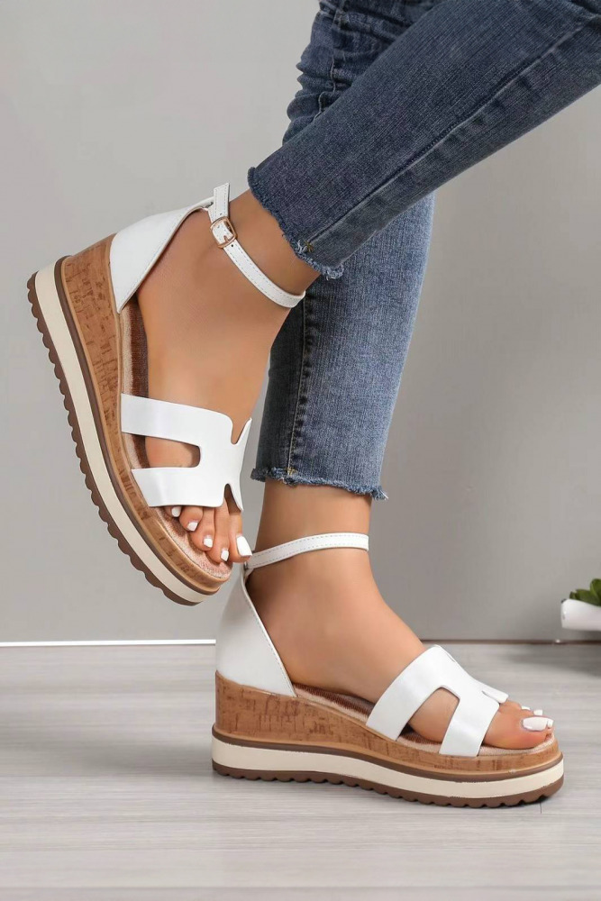 H-Sandalen mit Keilabsatz Sunset waves