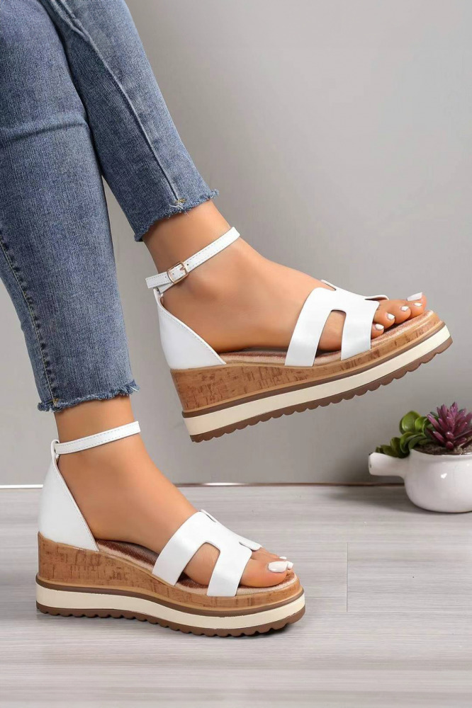 H-Sandalen mit Keilabsatz Sunset waves