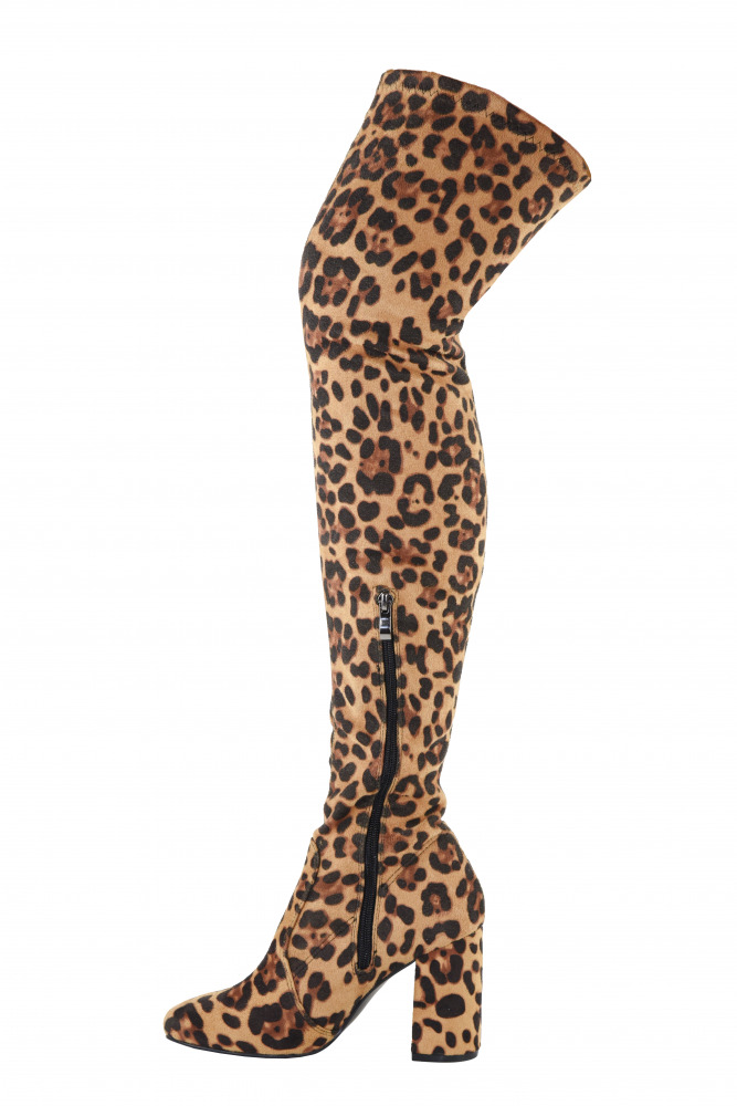 Overknee-Stiefel mit hohem Blockabsatz
