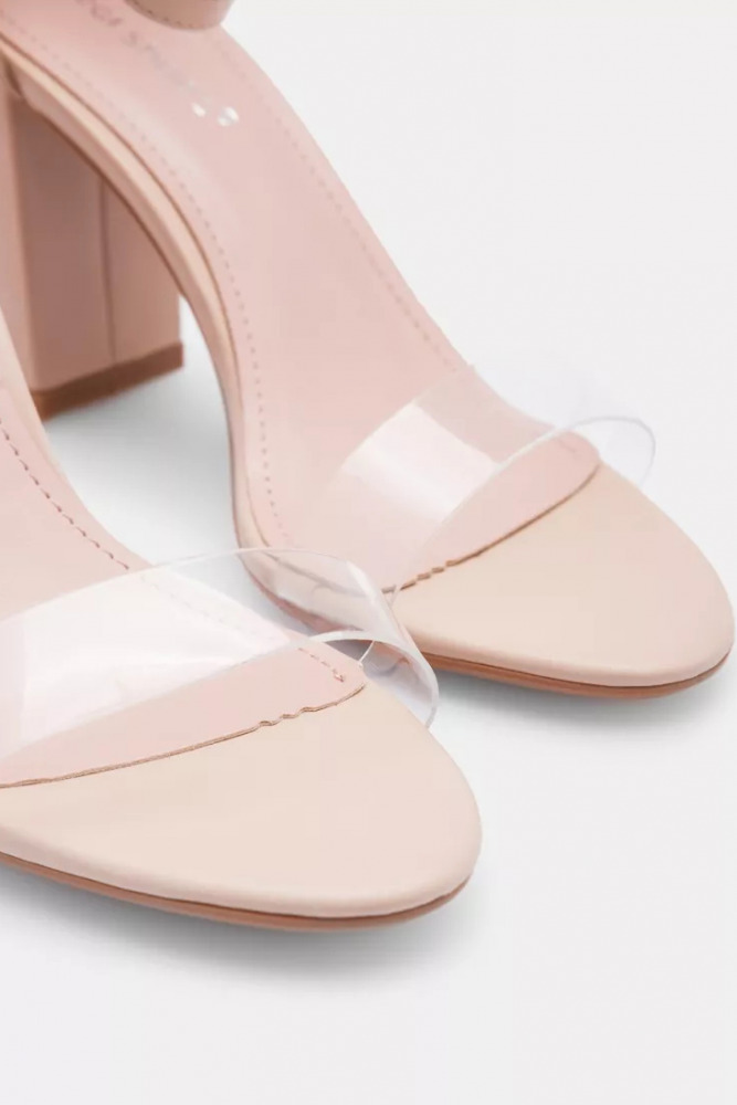 Barely there block heeled sandals Dream big