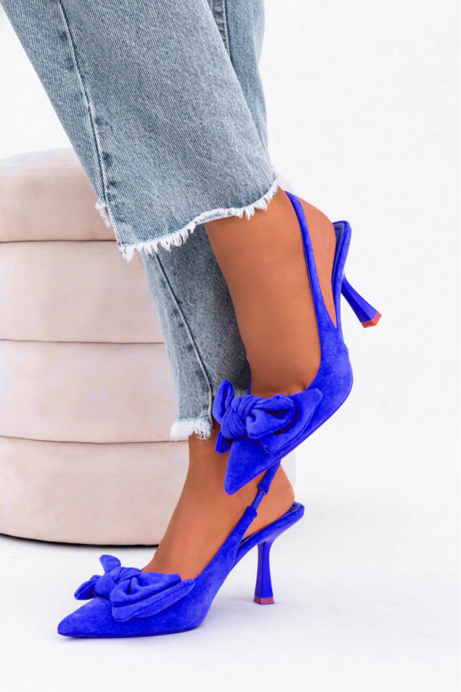 Sandale salonke s mašnom na petu All day long 