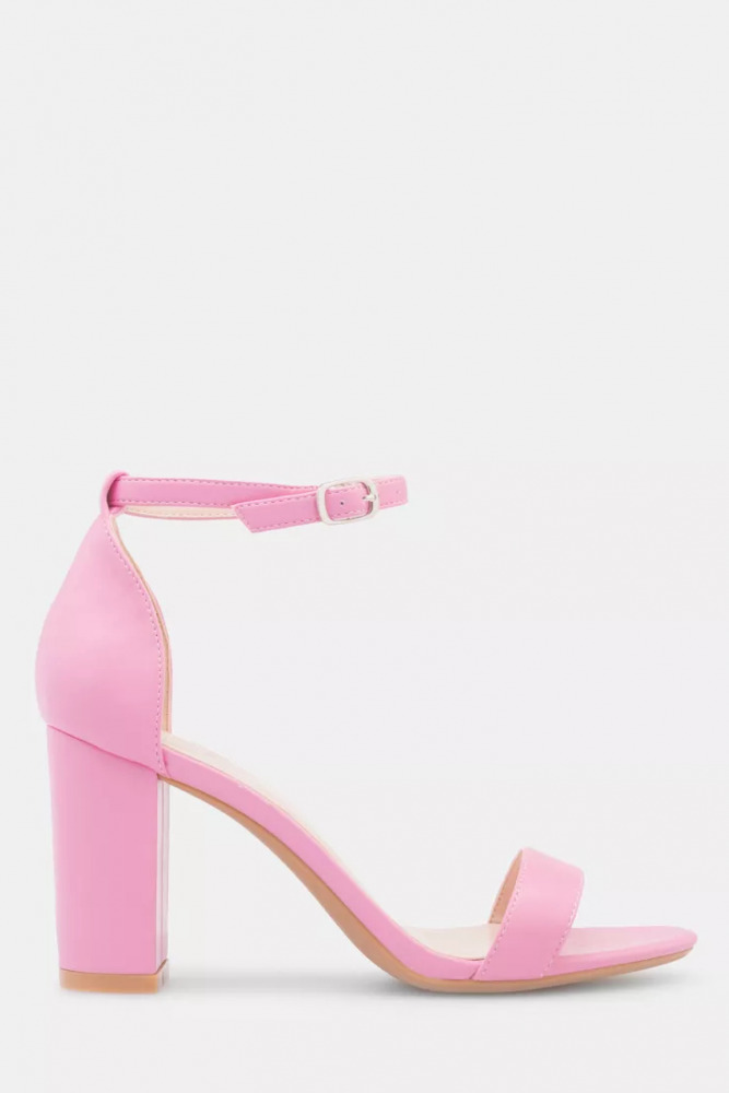 Barely there block heeled sandals Dream big