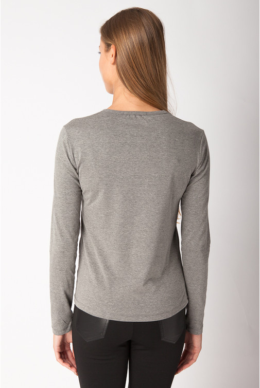 Bombažna majica z dolgimi rokavi