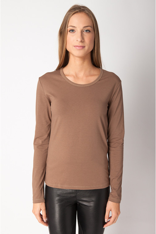 Bombažna majica z dolgimi rokavi