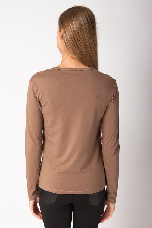 Bombažna majica z dolgimi rokavi