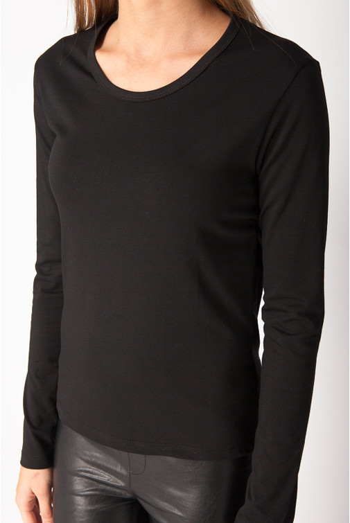 Bombažna majica z dolgimi rokavi