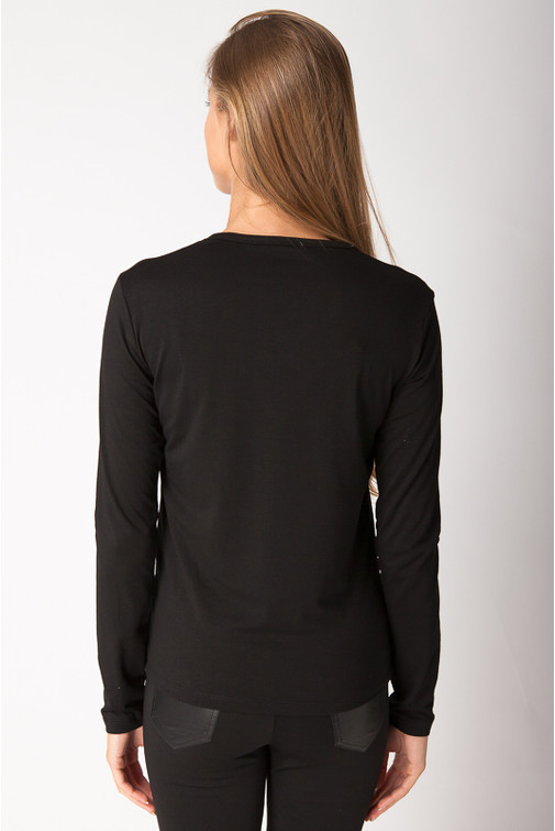 Bombažna majica z dolgimi rokavi