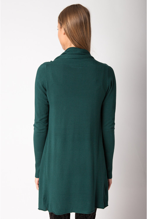 Long Shawl Collar Cardigan with Cashmere