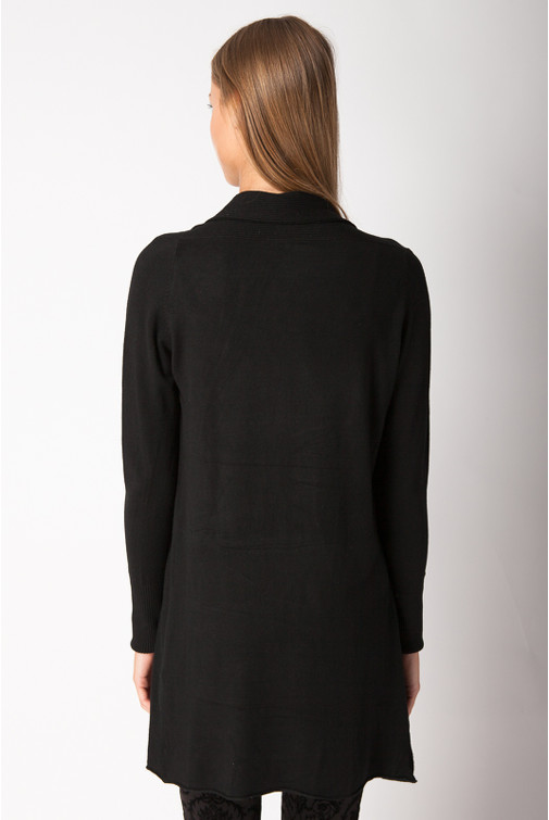 Long Shawl Collar Cardigan with Cashmere
