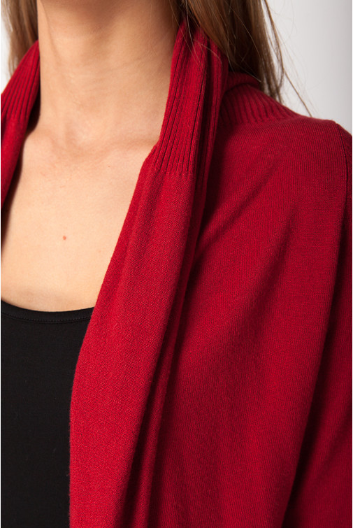 Long Shawl Collar Cardigan with Cashmere