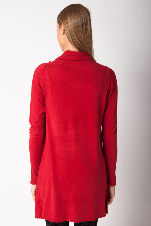 Long Shawl Collar Cardigan with Cashmere