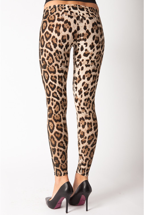 Sehr elastische und sanfte Leggings mit Leopardenprint